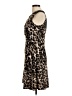 Connected Apparel Animal Print Brown Cocktail Dress Size 6 - photo 5
