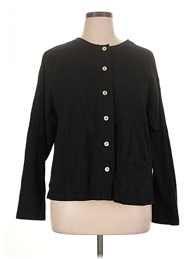 Pre-owned Fresh Produce Long Sleeve Blouse In Black