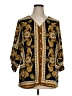 Suzanne Betro 100% Polyester Paisley Gold 3/4 Sleeve Blouse Size XL - photo 1