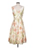 Talbots 100% Silk Floral Orange Cocktail Dress Size 4 - photo 2