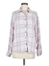 Splendid 100% Viscose Plaid Purple Long Sleeve Button-Down Shirt Size M - photo 1