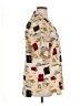 Maggie Sweet Print Tan Short Sleeve Button-Down Shirt Size 1X - photo 4