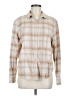 Pendleton 100% Cotton Plaid Tan Long Sleeve Button-Down Shirt Size M - photo 1