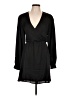 Express 100% Polyester Solid Black Casual Dress Size L - photo 1