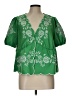 Shein Green Short Sleeve Blouse Size 31 waist - photo 1