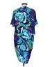 Trina Turk 100% Silk Print Blue Cocktail Dress Size 0 - photo 2