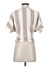 Bishop + Young Stripes Tan Short Sleeve Blouse Size XXS - photo 2