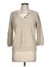 Christopher & Banks Metallic Tan Pullover Sweater Size L - photo 1