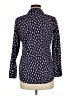 Foxcroft 100% Cotton Polka Dots Blue Long Sleeve Blouse Size 6 - photo 2