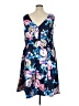Alex Evenings 100% Polyester Floral Blue Casual Dress Size 16 - photo 2