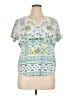 Fresh Green Short Sleeve Blouse Size XL - photo 1