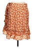Hutch 100% Polyester Animal Print Orange Casual Skirt Size L - photo 2