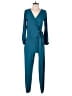 Best Cody Color Block Teal Jumpsuit Size L - photo 1