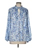 H&M 100% Polyester Blue Long Sleeve Blouse Size L - photo 1