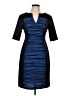 Connected Apparel Graphic Blue Casual Dress Size 10 - photo 1