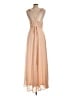 Lulus 100% Polyester Tan Cocktail Dress Size L - photo 2