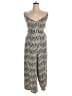 Frances Valentine 100% Cotton Chevron-herringbone Silver Black Jumpsuit Size 3X (estimated) - photo 1