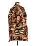 Shein Print Brown Short Sleeve Blouse Size 4XL - photo 4