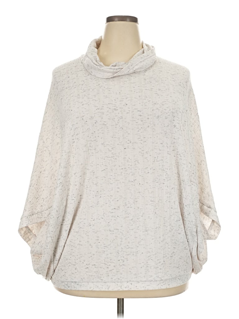 Pre-owned Lane Bryant Poncho In Silver