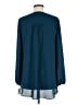 Alfani 100% Polyester Teal Long Sleeve Blouse Size 8 - photo 2