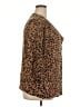 Covington 100% Polyester Animal Print Brown 3/4 Sleeve Blouse Size 2X - photo 4