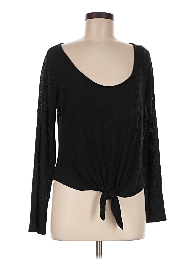 Pre-owned Express Outlet Long Sleeve T-shirt In Black