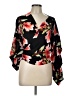 impulsive 100% Polyester Black 3/4 Sleeve Blouse Size L - photo 1