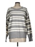 Vince Camuto Stripes Gray Pullover Sweater Size L - photo 1