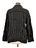 Gap 100% Rayon Stripes Black 3/4 Sleeve Button-Down Shirt Size XL - photo 2