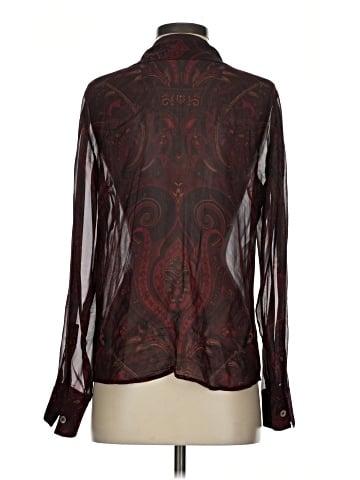 Linda Allard Ellen Tracy Long Sleeve Silk Top (view 2)