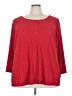 Covington 100% Polyester Red 3/4 Sleeve Top Size 24 - 26 - photo 1
