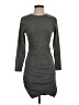 Express Solid Gray Casual Dress Size S - photo 1