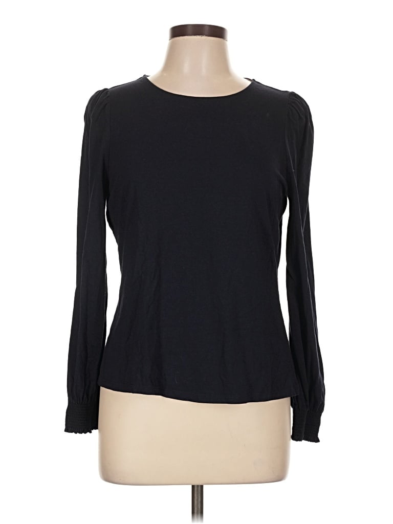 Pre-owned Boden Long Sleeve Top Black Boatneck Tops