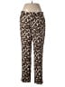 Banana Republic 100% Polyester Animal Print Gold Tan Casual Pants Size 6 - photo 1
