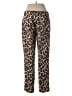 Banana Republic 100% Polyester Animal Print Gold Tan Casual Pants Size 6 - photo 2