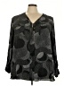 Avenue 100% Polyester Gray Long Sleeve Blouse Size 22 Plus - photo 1
