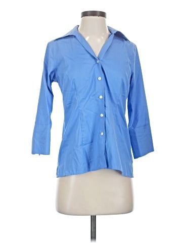 Lands' End 3/4 Sleeve Button-Down Shirt (view 1)