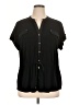 Calvin Klein Black Short Sleeve Blouse Size XL - photo 1