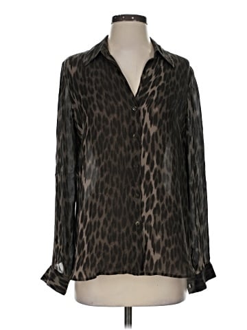 L'Agence Long Sleeve Silk Top (view 1)