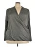 Nine West Gray Long Sleeve Top Size 3X - photo 1