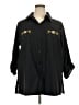 Assorted Brands Stars Black 3/4 Sleeve Blouse Size 2X - photo 1
