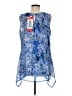 Fever 100% Polyester Blue Sleeveless Blouse Size M - photo 2