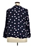 Como Black 100% Rayon Hearts Blue Long Sleeve Blouse Size 2X - photo 2