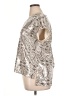 Like, Love Metallic Silver Short Sleeve Blouse Size 1X - photo 5