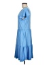HOTOUCH Solid Blue Casual Dress Size M - photo 5