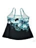 Unbranded Graphic Teal Swimsuit Top Size 5XL - photo 2