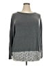 Suzanne Betro Gray Long Sleeve Top Size 2X - photo 1