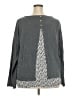 Suzanne Betro Gray Long Sleeve Top Size 2X - photo 2