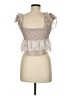 Lush 100% Polyester Ivory Sleeveless Blouse Size M - photo 2