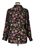 Investments 100% Polyester Floral Black Long Sleeve Blouse Size XL - photo 2
